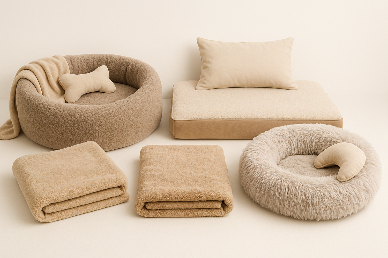 Schlaf und Komfort Hundezubehör mit orthopädischen Hundebetten, Kuscheldecken, Kissen und Schlafaccessoires