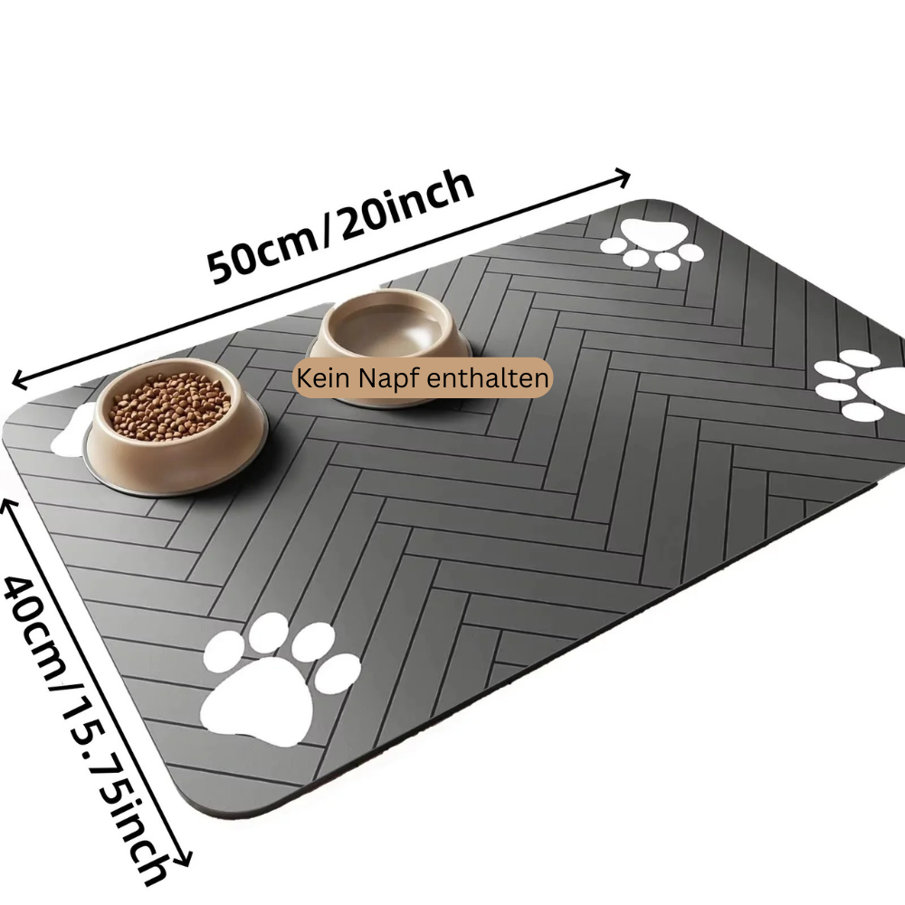 Saugfähige Haustier-Futtermatte - Wasserdichtes Tischset für Hunde und Katzen
