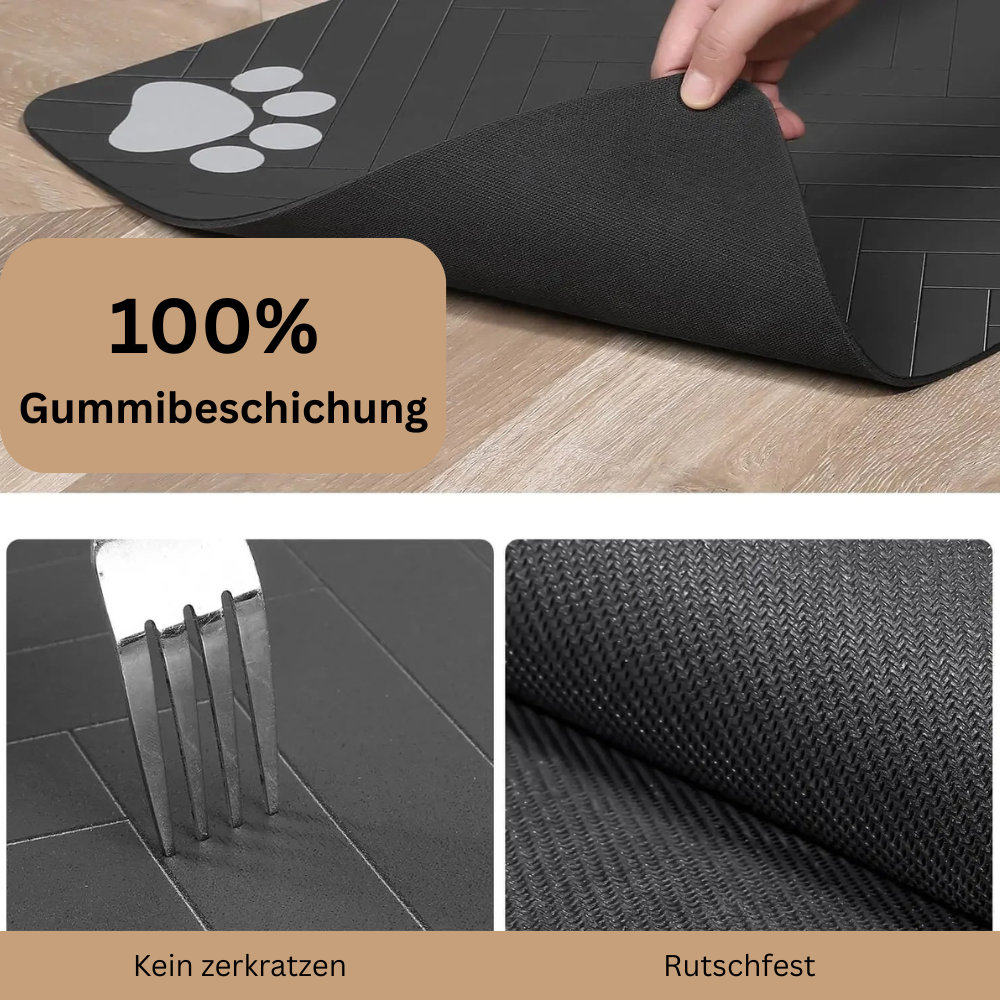 Saugfähige Haustier-Futtermatte - Wasserdichtes Tischset für Hunde und Katzen