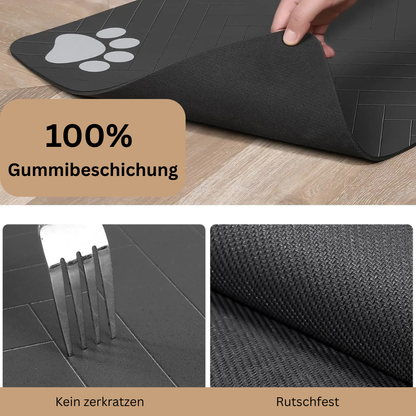 Saugfähige Haustier-Futtermatte - Wasserdichtes Tischset für Hunde und Katzen