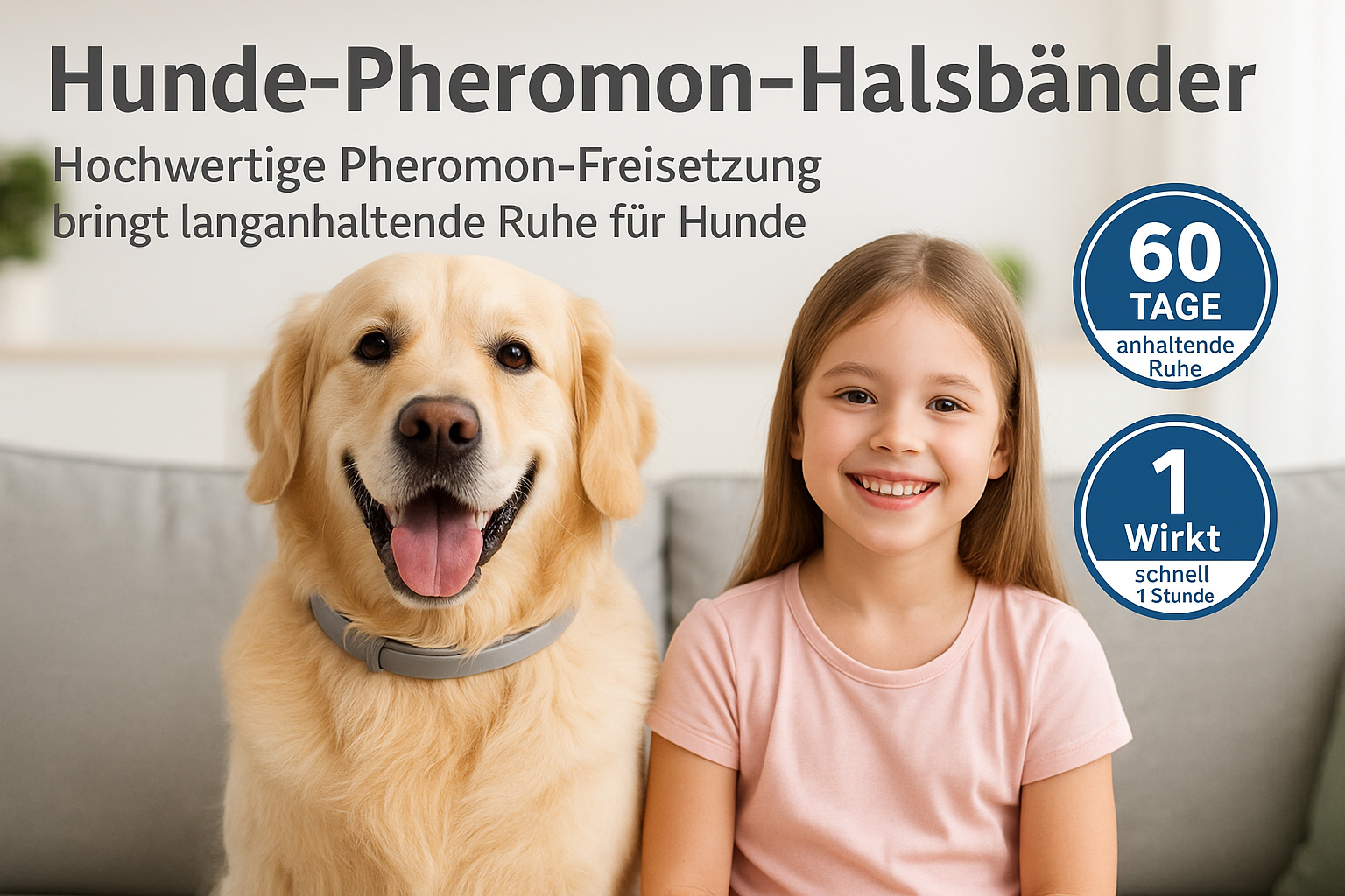 Hunde-Pheromon-Halsbänder mit 60 Tage Langzeitwirkung für schnelle Beruhigung und Entspannung