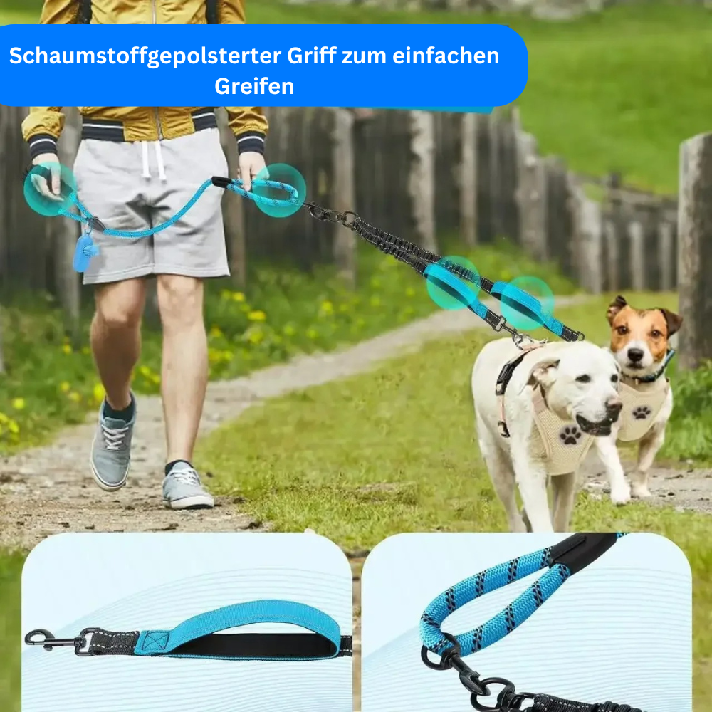 DUAL-POWER LEINE - Zwei Hunde, eine Leine, null Stress! (Mehrhunde-Champion 2025) - Dog Aware
