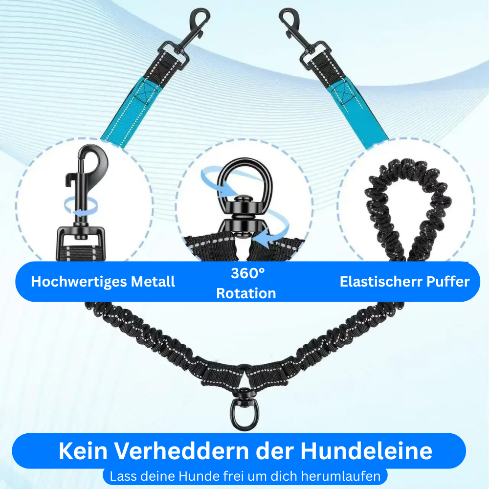 DUAL-POWER LEINE - Zwei Hunde, eine Leine, null Stress! (Mehrhunde-Champion 2025) - Dog Aware