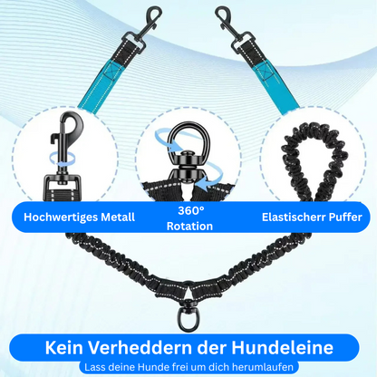 DUAL-POWER LEINE - Zwei Hunde, eine Leine, null Stress! (Mehrhunde-Champion 2025) - Dog Aware