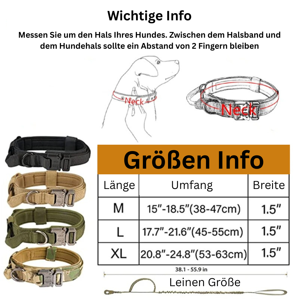TACTICAL HUNDELEINE-SET - Unzerstörbar wie Ihr Hund stark ist! (Military Grade 2025) - Dog Aware