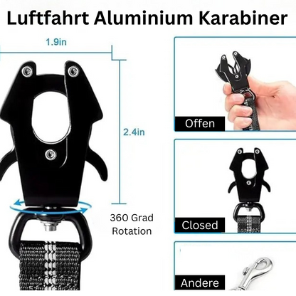Kraftpaket-Hund mit Titan-Leine 4-in-1 - maximale Kontrolle und Sicherheit