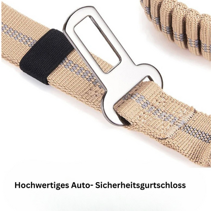 Detailansicht der Bungee-Stoßdämpfung der Titan-Leine für extreme Belastungen